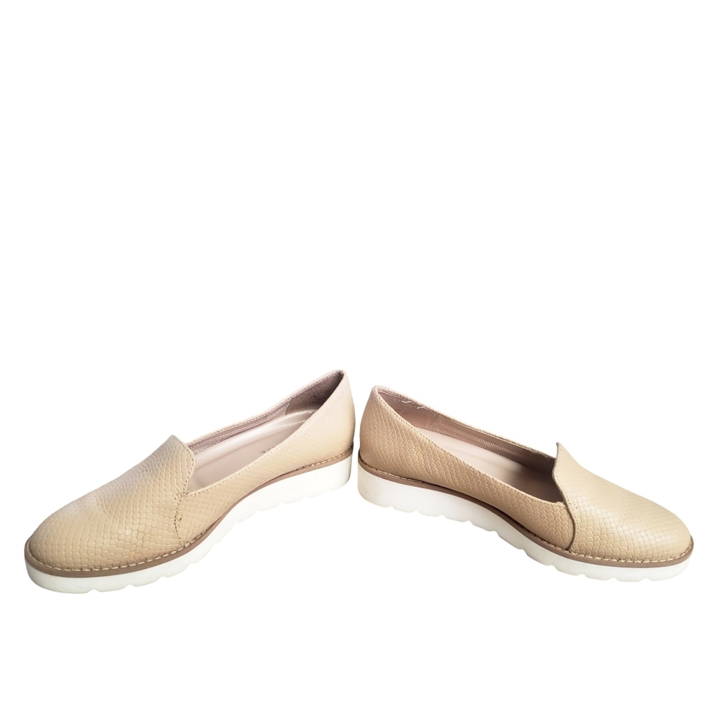 Preston & York Loafer Womens 6.5 Hannah Tan Snake Embossed Shoes Leather Loafers - Picture 3 of 13